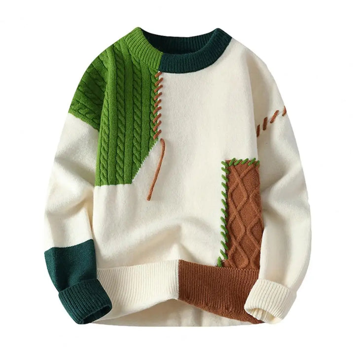 Luca Ferarro Colorblock Knit Sweater