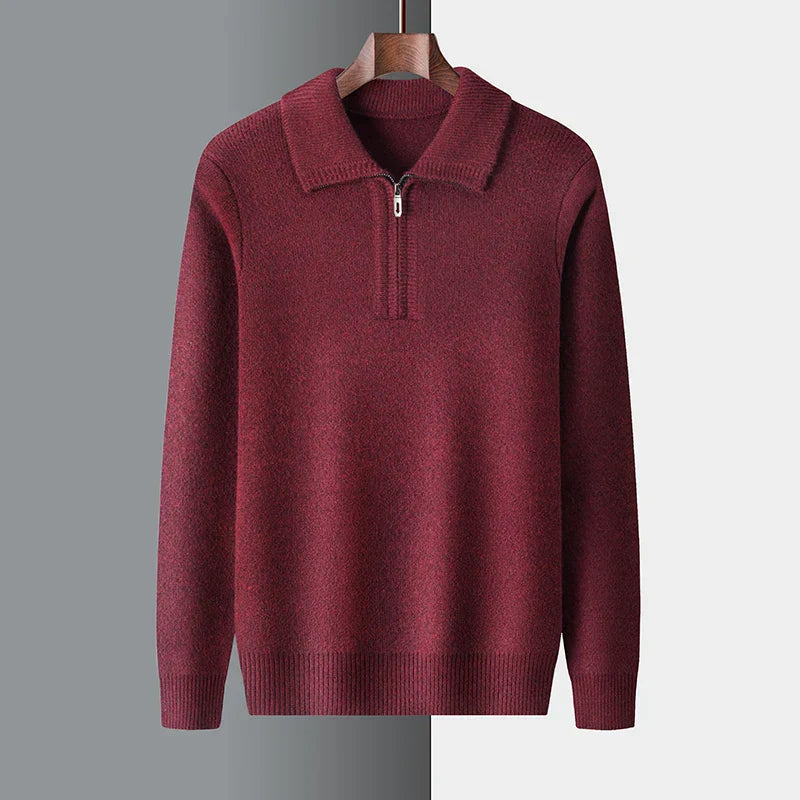 Luca Milano Half-Zip Polo Sweater