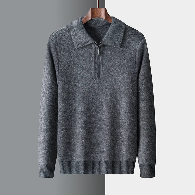 Luca Milano Half-Zip Polo Sweater