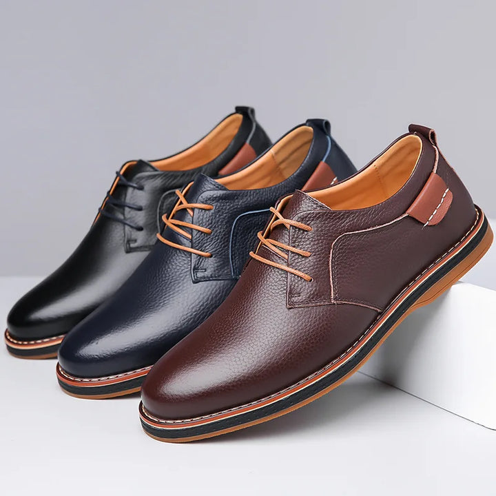 Luciano Couture Textured Derby Shoes