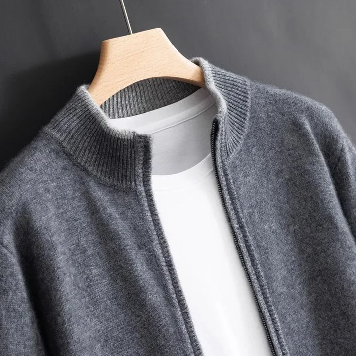 Sandstone Zip-Up Sweater