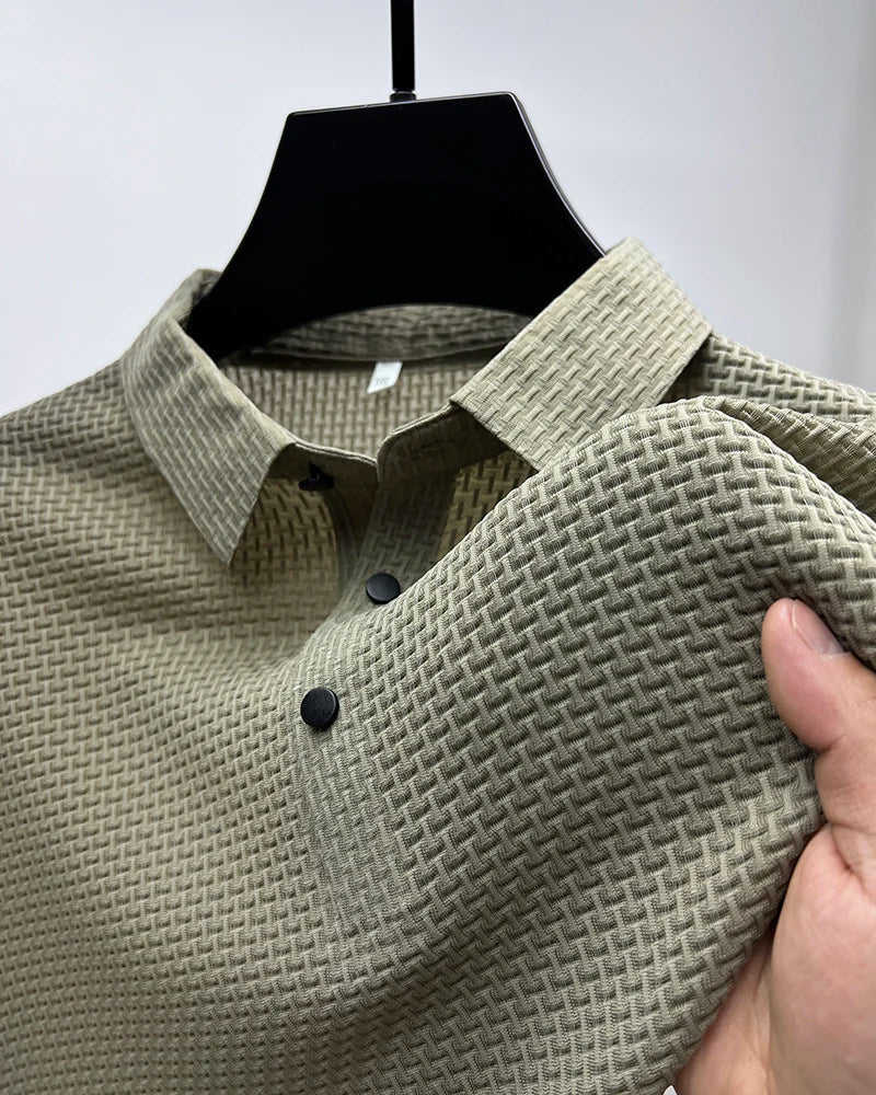 Luca Ferarro Textured Polo Shirt