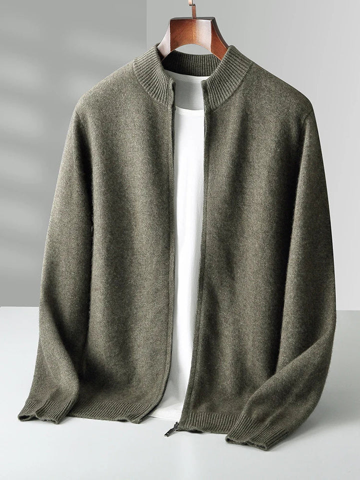 Luca Ferarro Zip-Up Cardigan