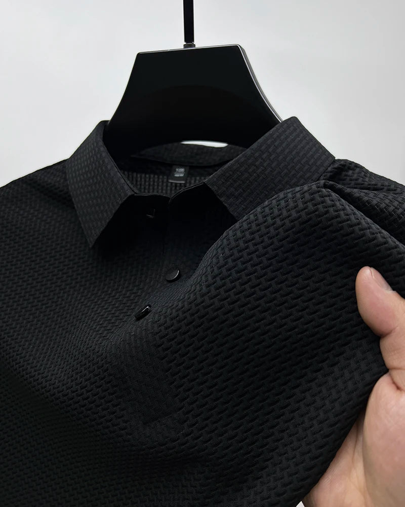 Luca Ferarro Textured Polo Shirt