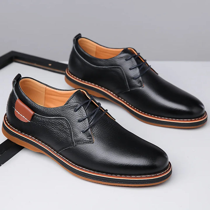 Luciano Couture Textured Derby Shoes