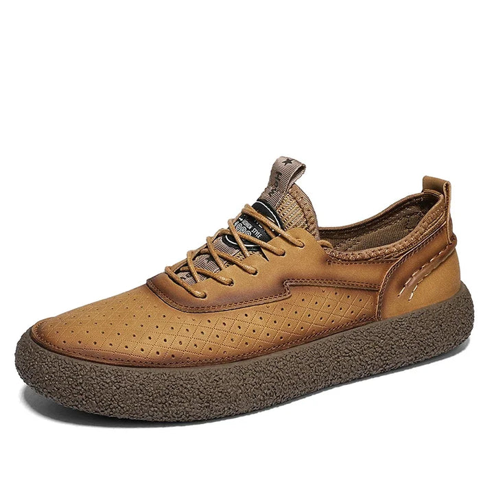 Hudson Perforated Leather Sneakers