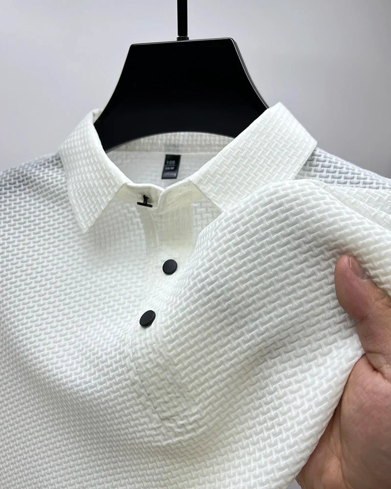 Luca Ferarro Textured Polo Shirt