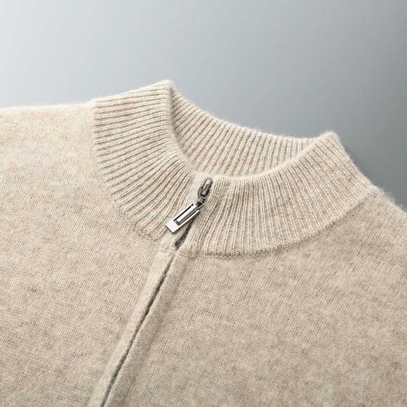 Refined Knit Zip Cardigan