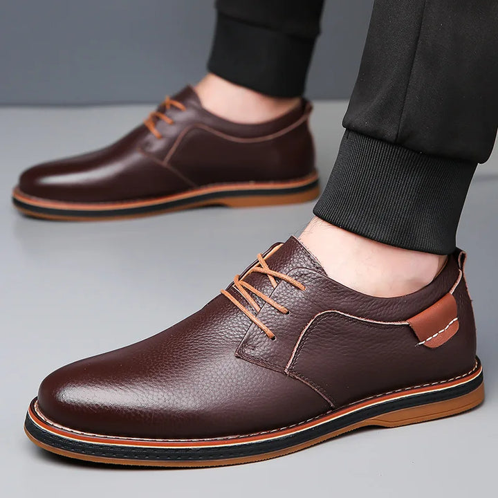 Luciano Couture Textured Derby Shoes