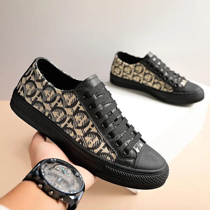 Luca Ferarro Monogram Low-Top Sneakers