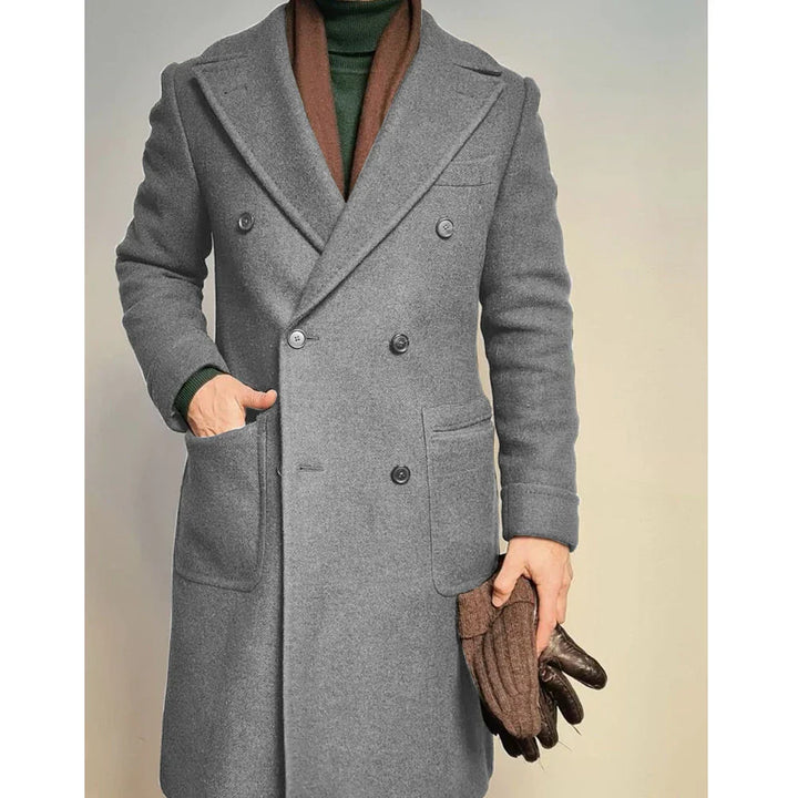 Italian Wool Double-Breasted Topcoat