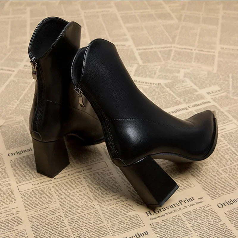 Lena Metal-Tipped Ankle Boots