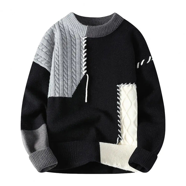 Luca Ferarro Colorblock Knit Sweater