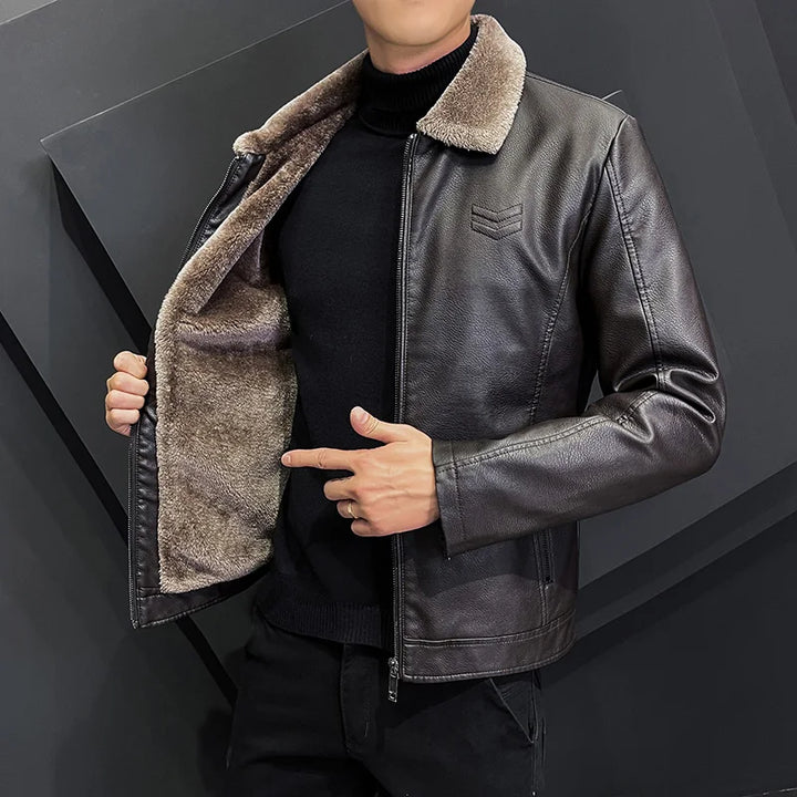 Alpine Luxe Shearling Leather Jacket