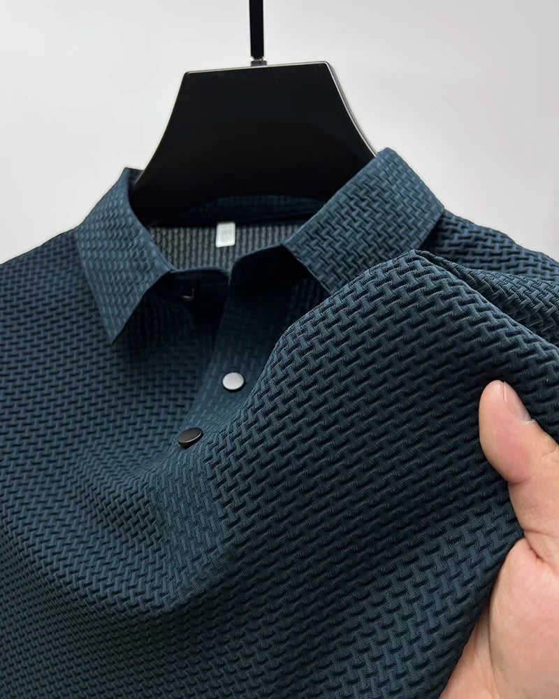 Luca Ferarro Textured Polo Shirt