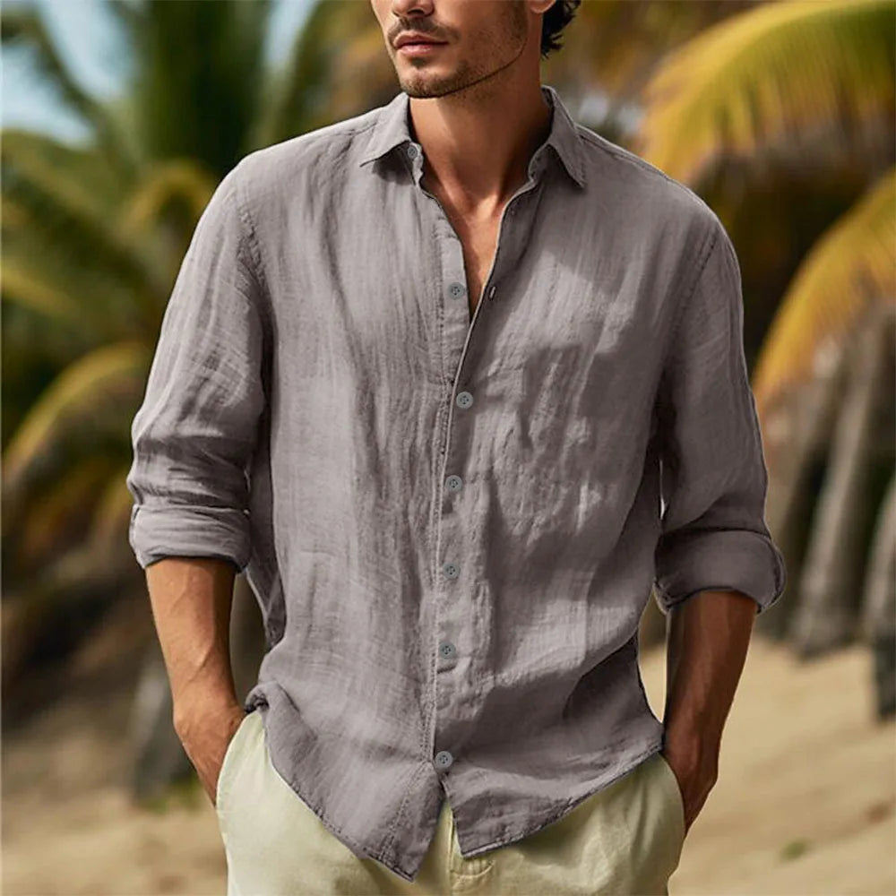 Vincent's Linen Button-Up Shirt