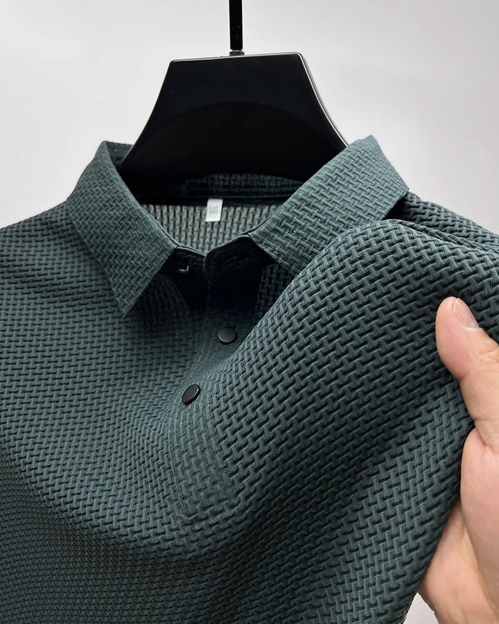 Luca Ferarro Textured Polo Shirt