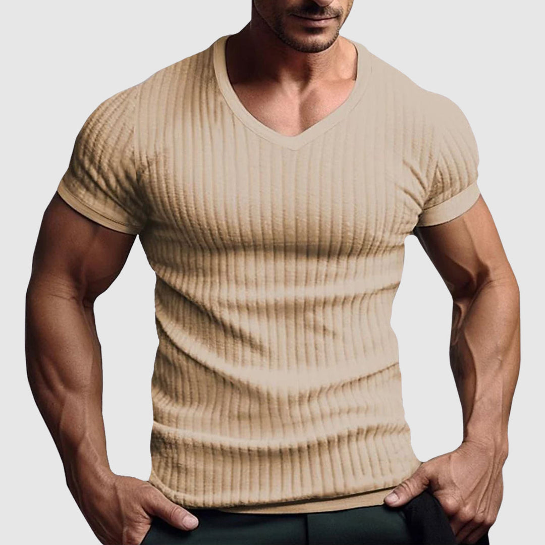 Luciano Ribbed Knit Tee