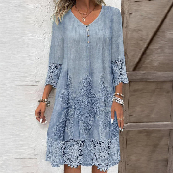 Siena Lace-Trimmed Day Dress
