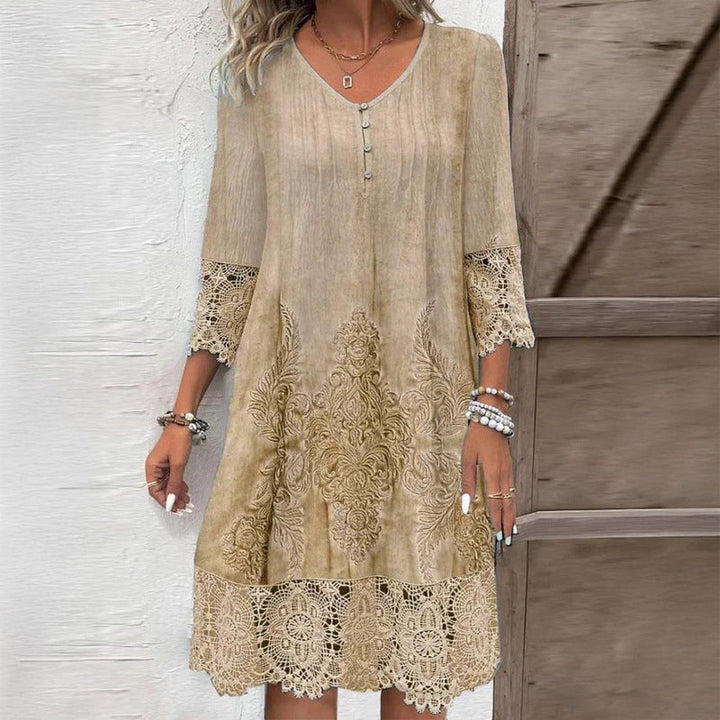 Siena Lace-Trimmed Day Dress