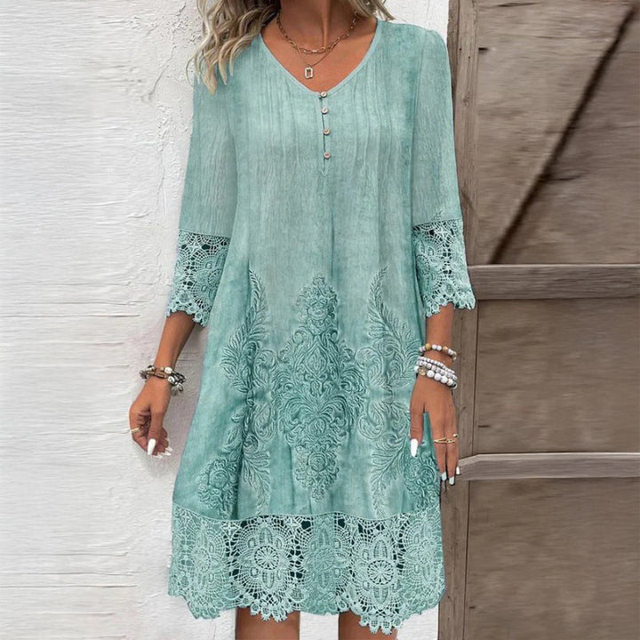 Siena Lace-Trimmed Day Dress