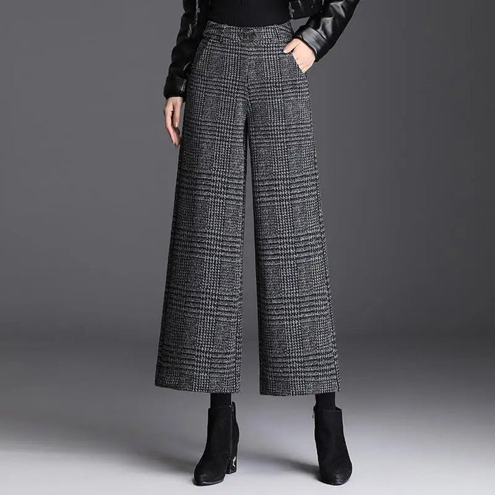 Belgravia Plaid Wide-Leg Trouser