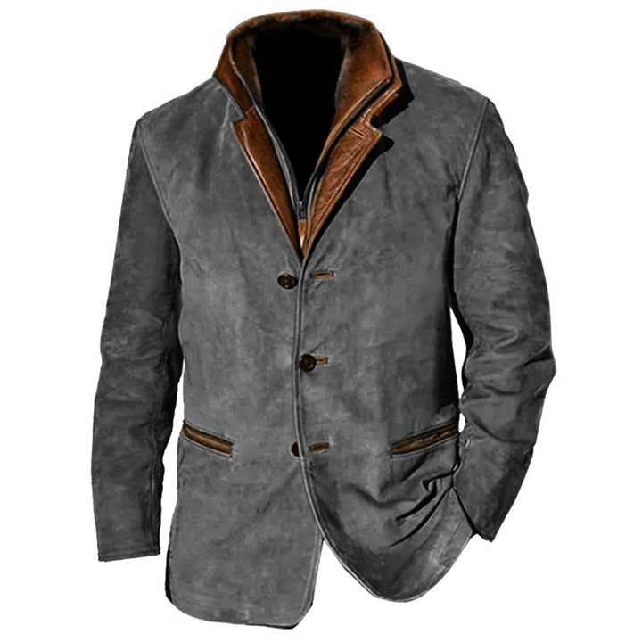 Vintage Suede Leather Blazer