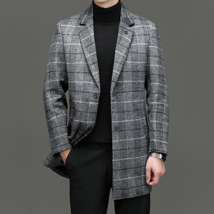 Vincent Checkered Wool Overcoat