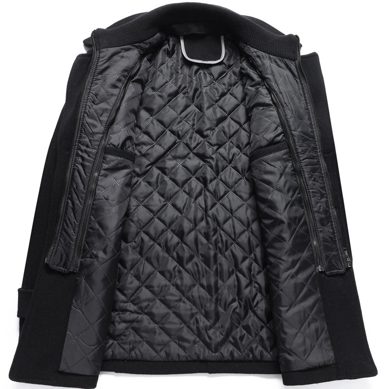 Sebastian Quilted Wool Overcoat