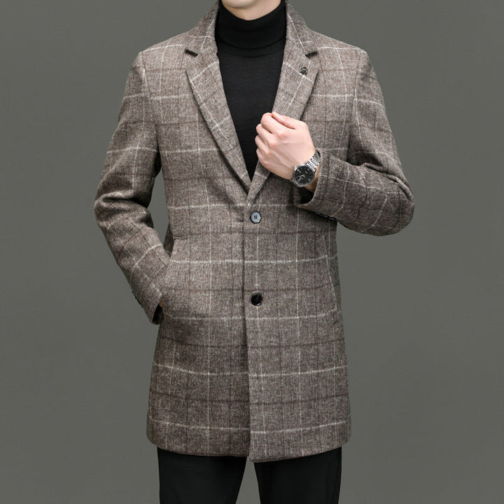 Vincent Checkered Wool Overcoat