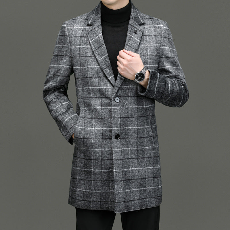 Vincent Checkered Wool Overcoat