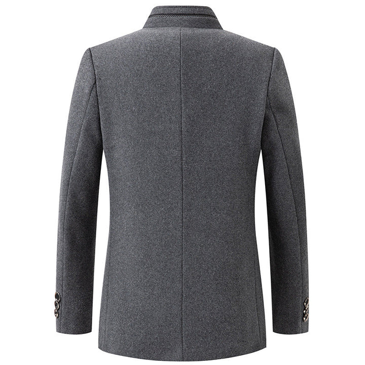 Sebastian Stand Collar Wool Coat