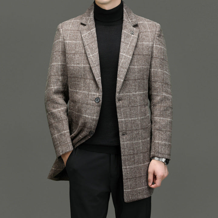 Vincent Checkered Wool Overcoat