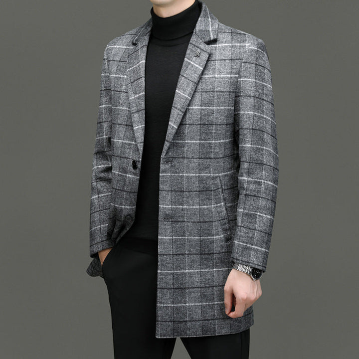 Vincent Checkered Wool Overcoat