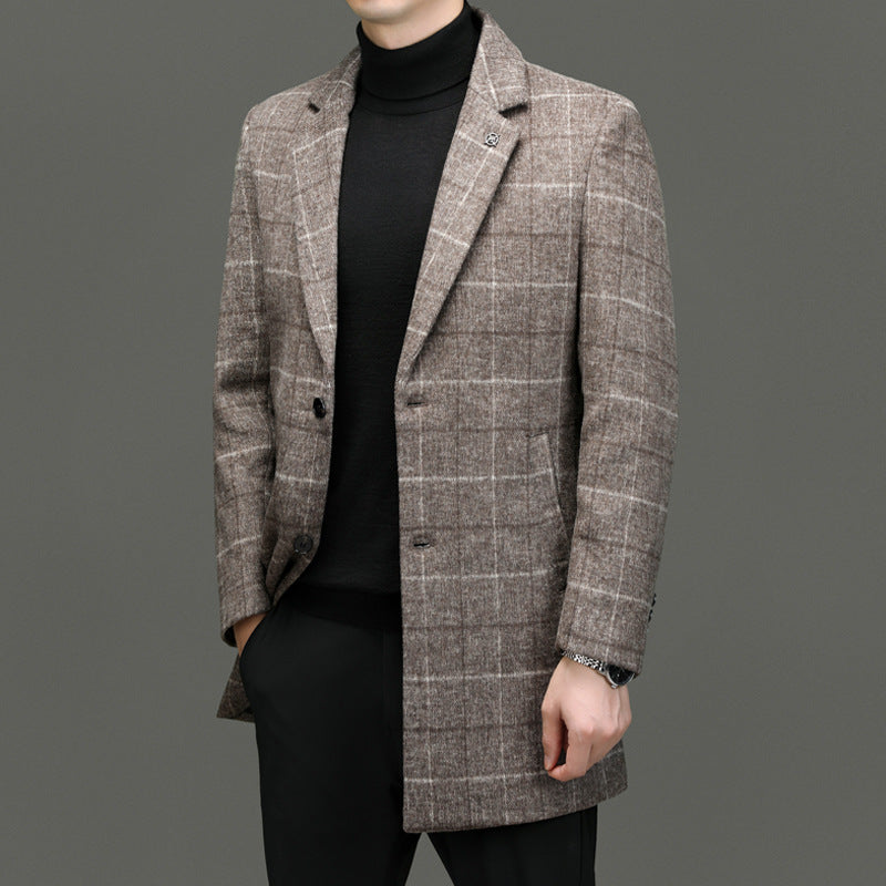 Vincent Checkered Wool Overcoat