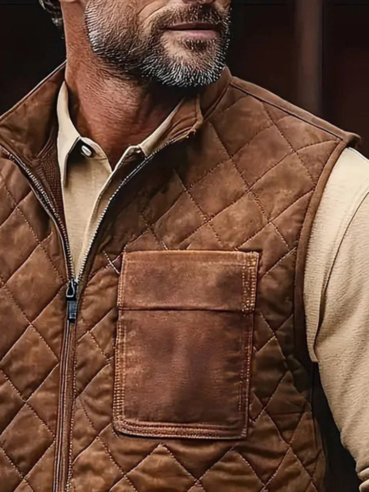 Frontier Quilted Leather Vest