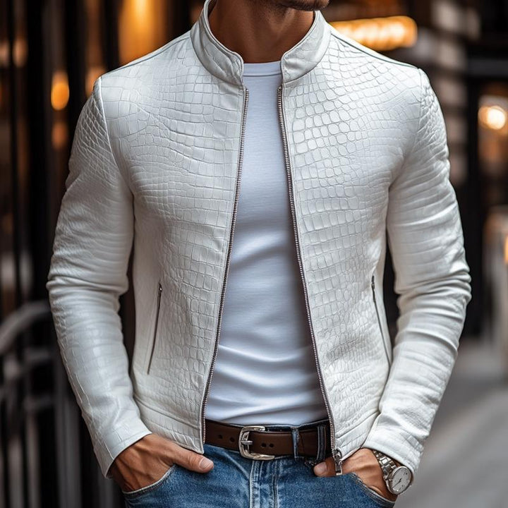 Monaco Croc-Embossed Jacket