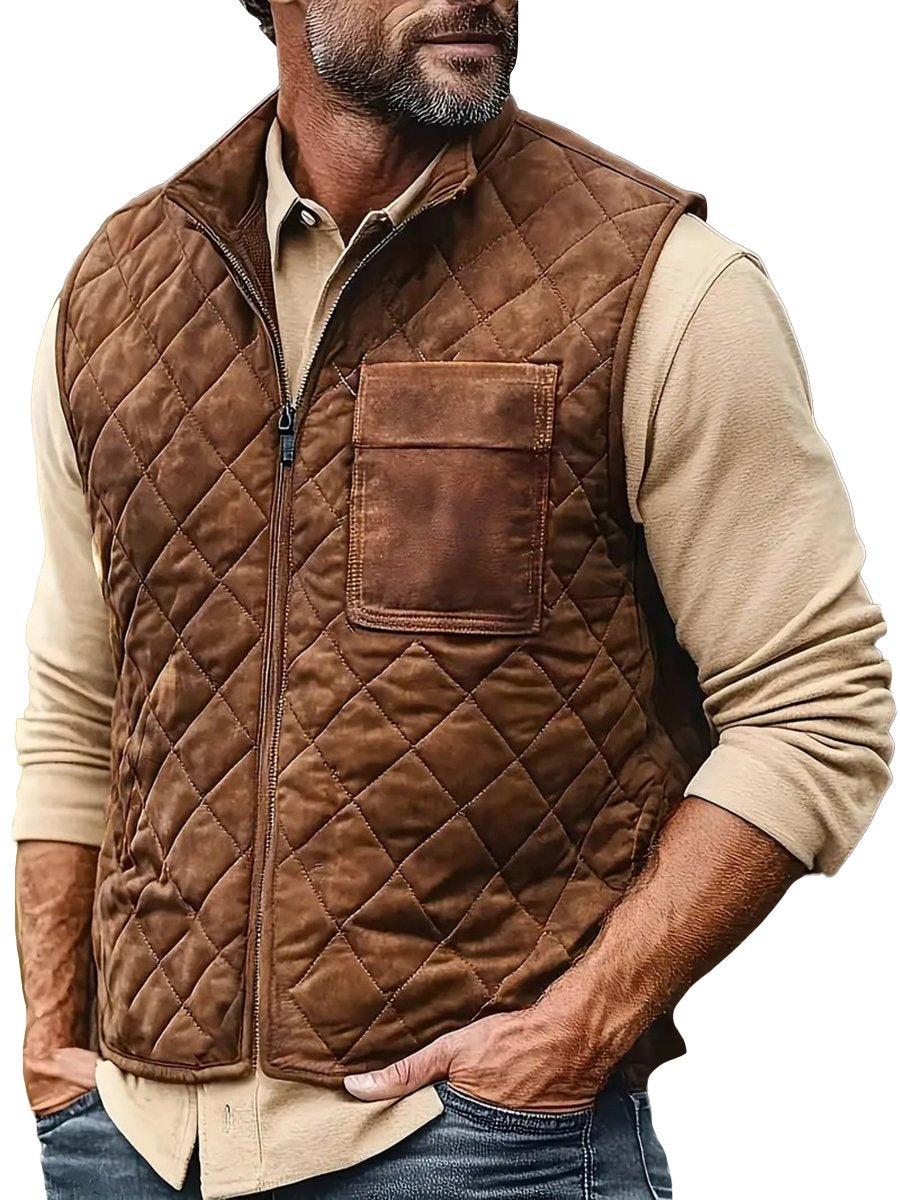 Frontier Quilted Leather Vest