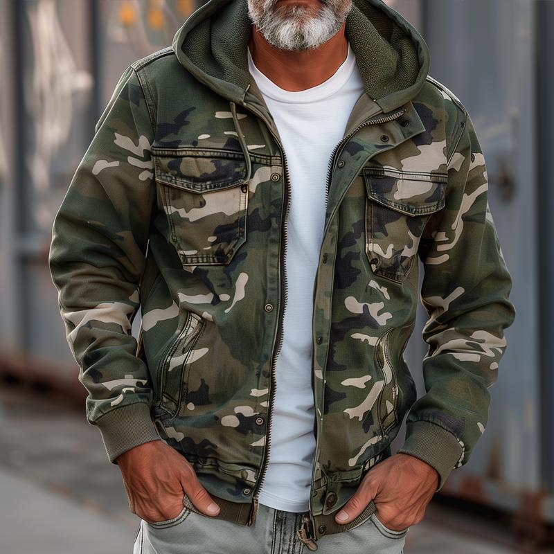 Camo Hooded Tactical Jacket