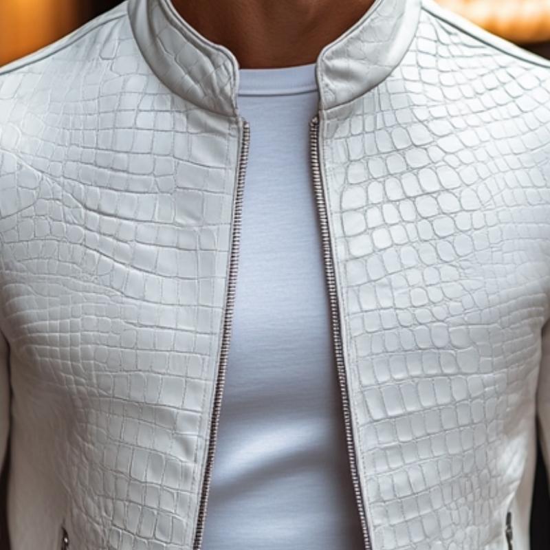 Monaco Croc-Embossed Jacket