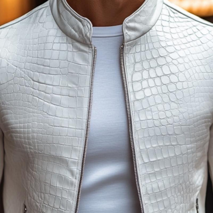 Monaco Croc-Embossed Jacket